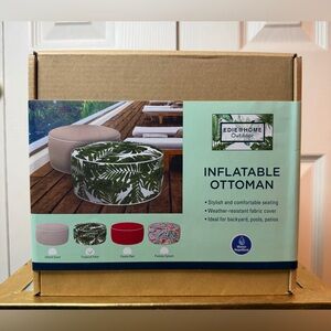 Tropical Palm Green Inflatable Ottoman